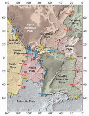 plate tectonic map of world part 2