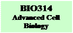 Text Box: BIO314
Advanced Cell Biology
