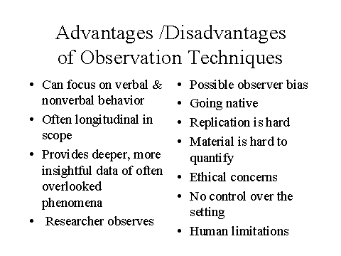 Advantages /Disadvantages